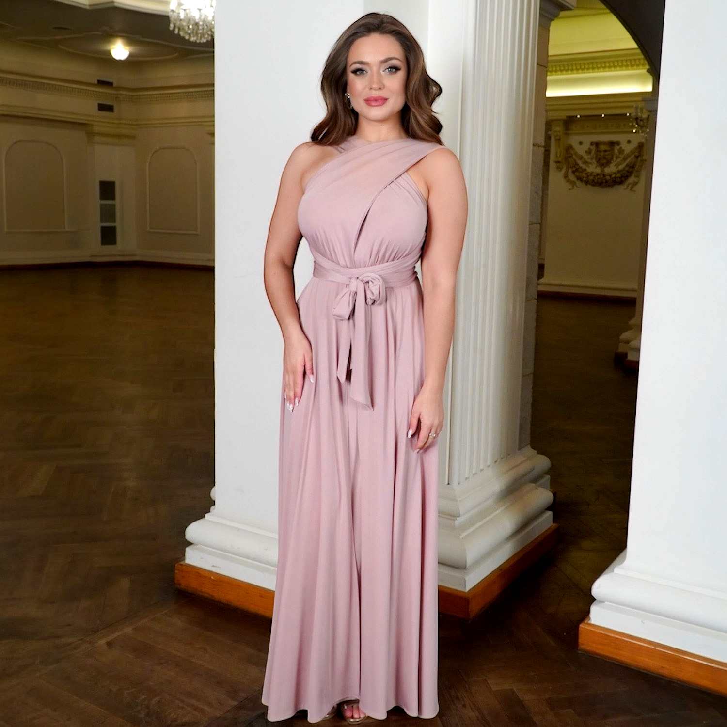 Bridalstole suknia satynowa złota